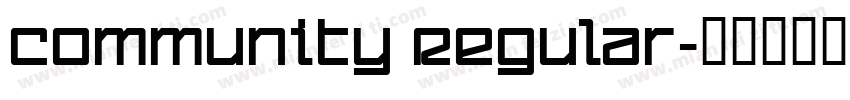 community Regular字体转换